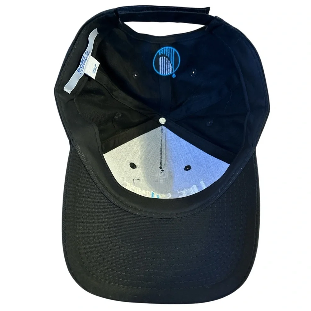 Life Surge Black Adjustable Baseball Cap Logo Embroidered Velcro Closure